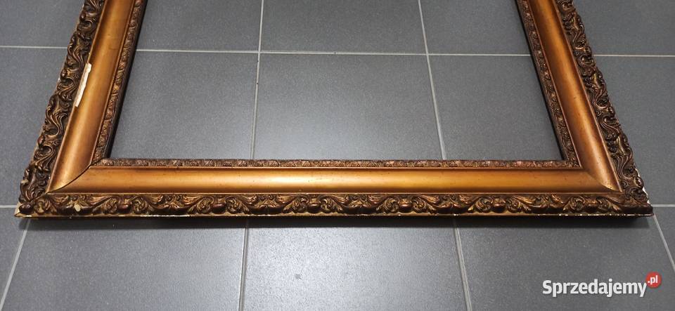 Rama obrazu stara drewniana 90x66 antyk Gostynin