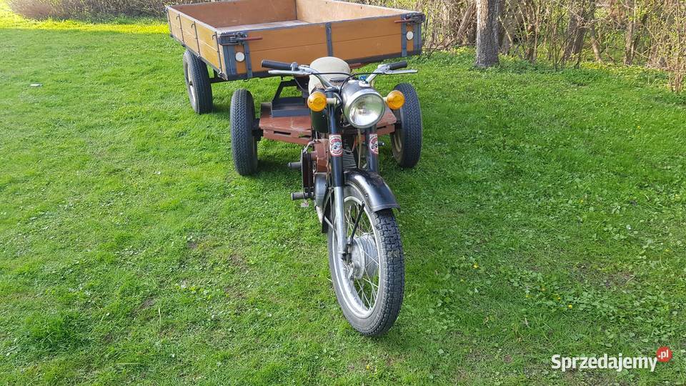 Trójkołowiec wsk 125 z przyczepką Haczów