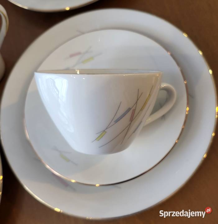 Seltmann Weiden bawarski serwis do kawy 6 osób Porcelana i szkło