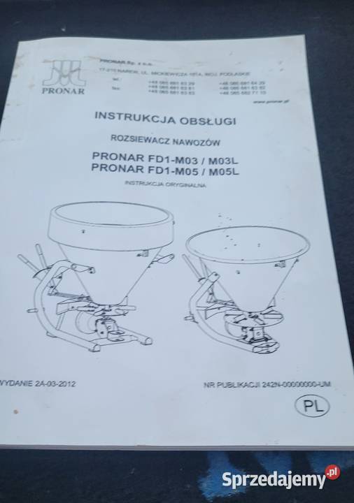 Rozsiewacz Nawozu Pronar M03L Nowy Nawożenie Budziska