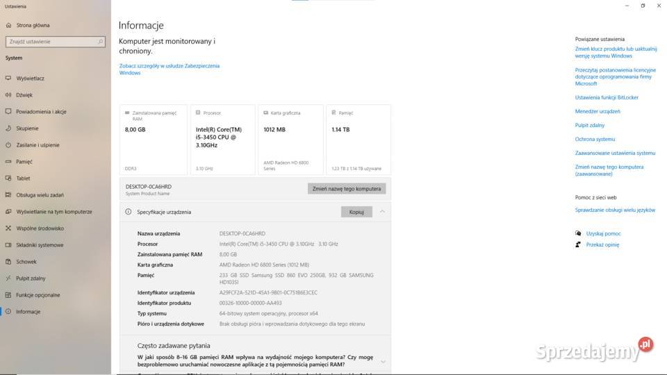 Komputer Monitor iiyama Pamięć RAM 8 Świdnica