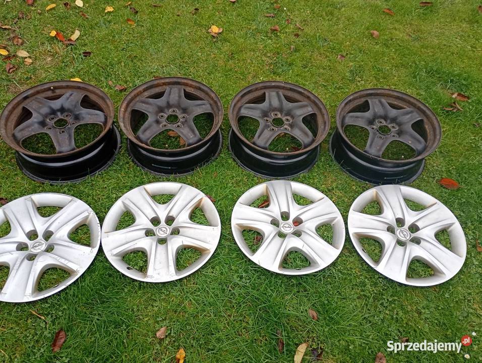 Felgi stalowe Opel Astra 5x105 z kołpakami 7Jx17 Rzeszów sprzedam