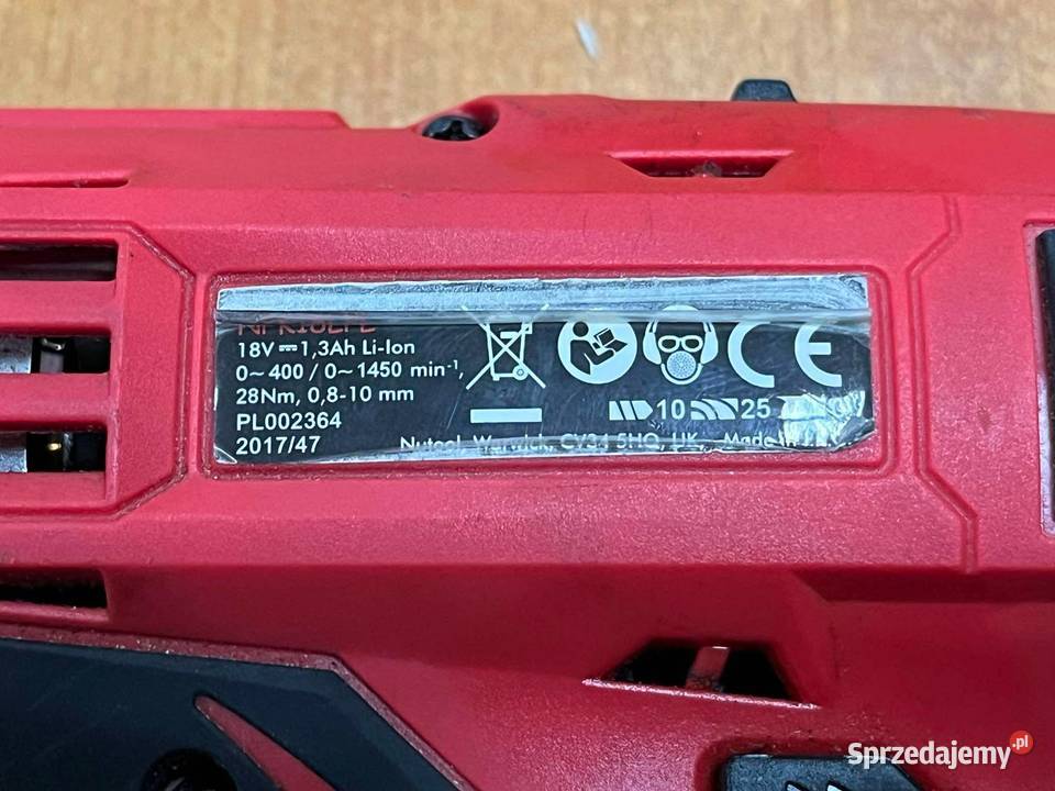 Wkrętarka Nutool zasilanie akumulatorowe 18 V Elbląg