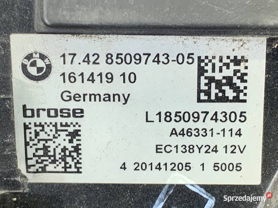 WENTYLATOR CHŁODNICY BMW F06 44 449 8509743 1218 podkarpackie