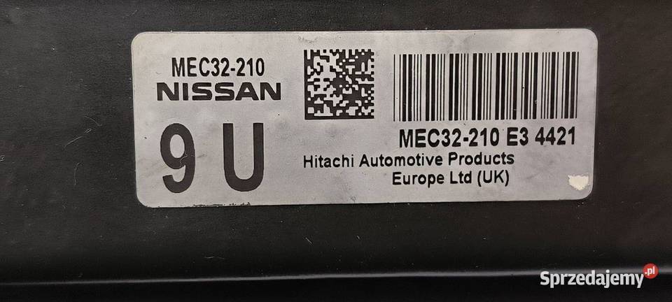 KOMPUTER SILNIKA ECU NISSAN ALMERA MEC32210 Pozostałe