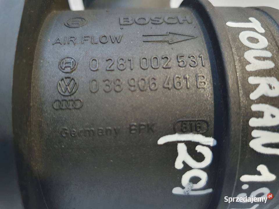 PRZEPŁYWOMIERZ VW Touran 19 TDI 0281002531 osobowe Rudka