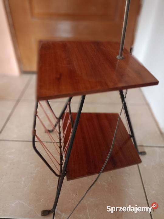 Lampa retro z gazetnikiem abażur łódzkie Łódź