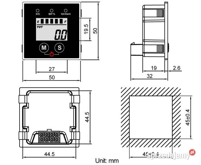 Wskaźnik naładowania baterii licznik motogodzin Gorzów Wielkopolski