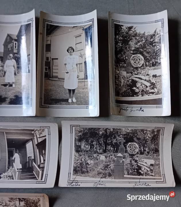 Zestaw 4 fotografii rodzinnych polonia z USA Koźminek sprzedam
