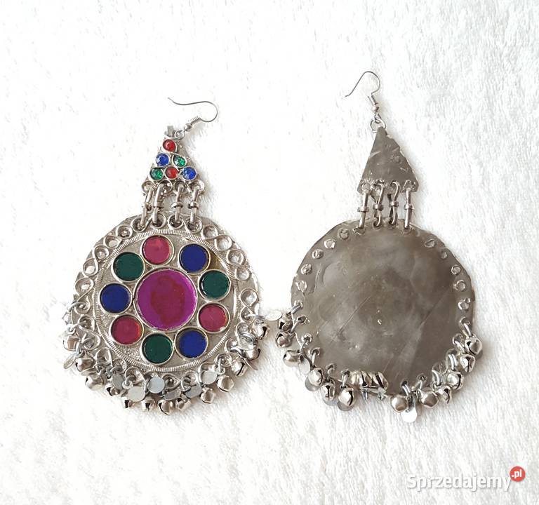 Duże kolczyki orient boho bohemian hippie tribal Szczecin