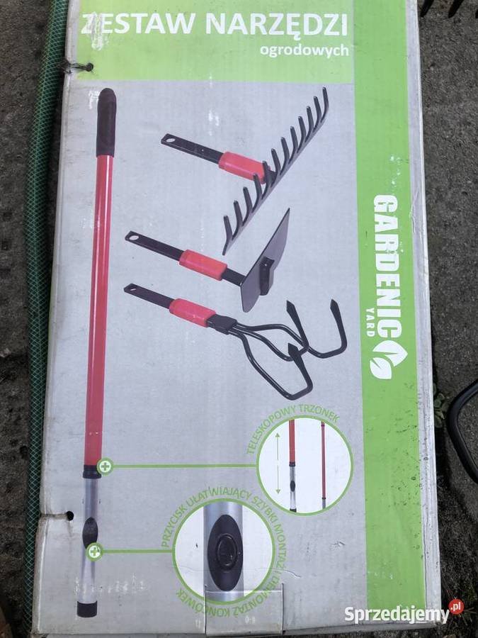 Narzędzia ogrodowe 3w1 grabie motyka kultywator mazowieckie sprzedam