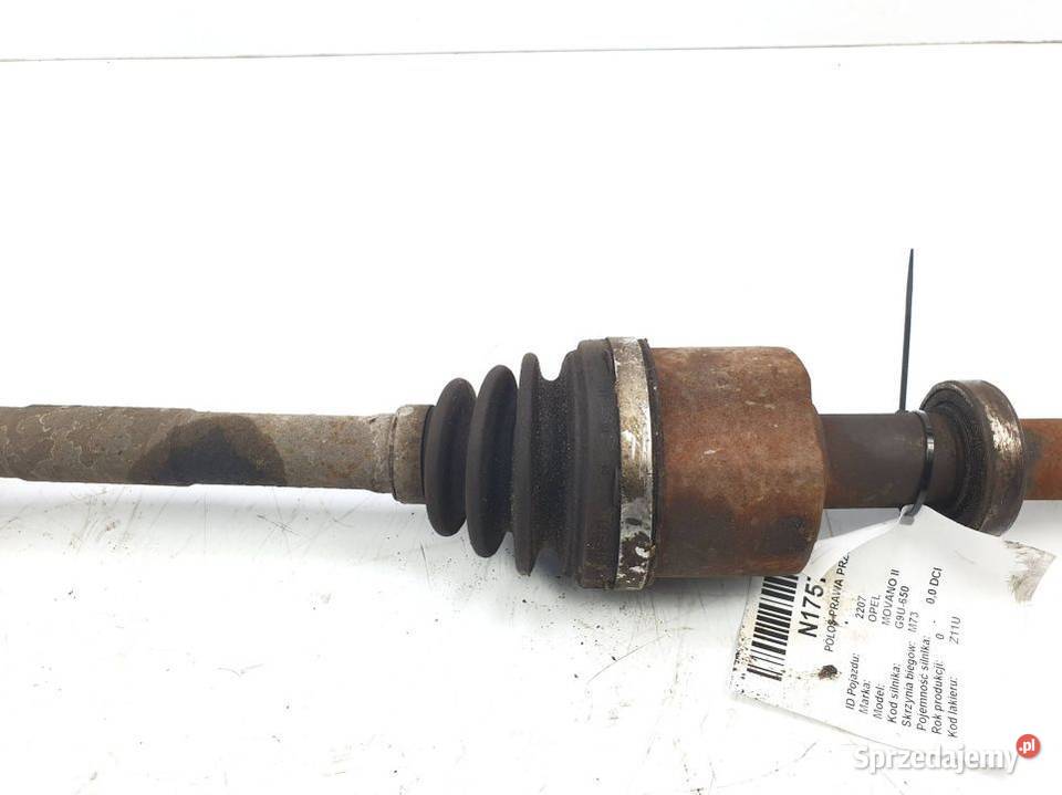 PÓŁOŚ PRAWA PRZÓD OPEL MOVANO II 10020768 osobowe Lipno