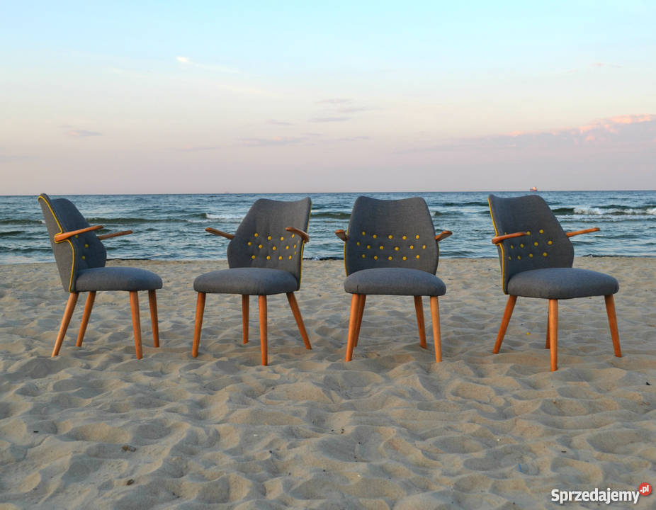 krzesła patyczaki lata 60 nrd design Sopot