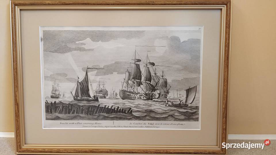 12 sztuk grafiki autor John Cleveley z roku 1770 inny kolor Dekoracje i ozdoby