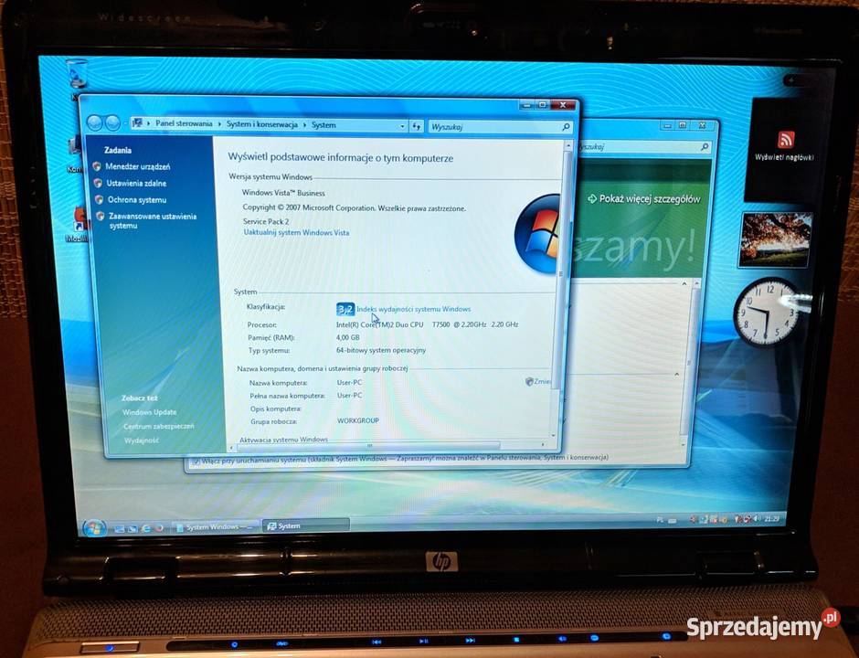 Laptop HP Pavilion dv6700 z pilotem sprawny