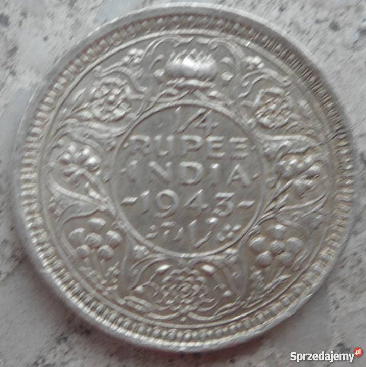 INDIE BRYTYJSKIE14 RUPEE1943 rSREBRO GEORGE V Legionowo