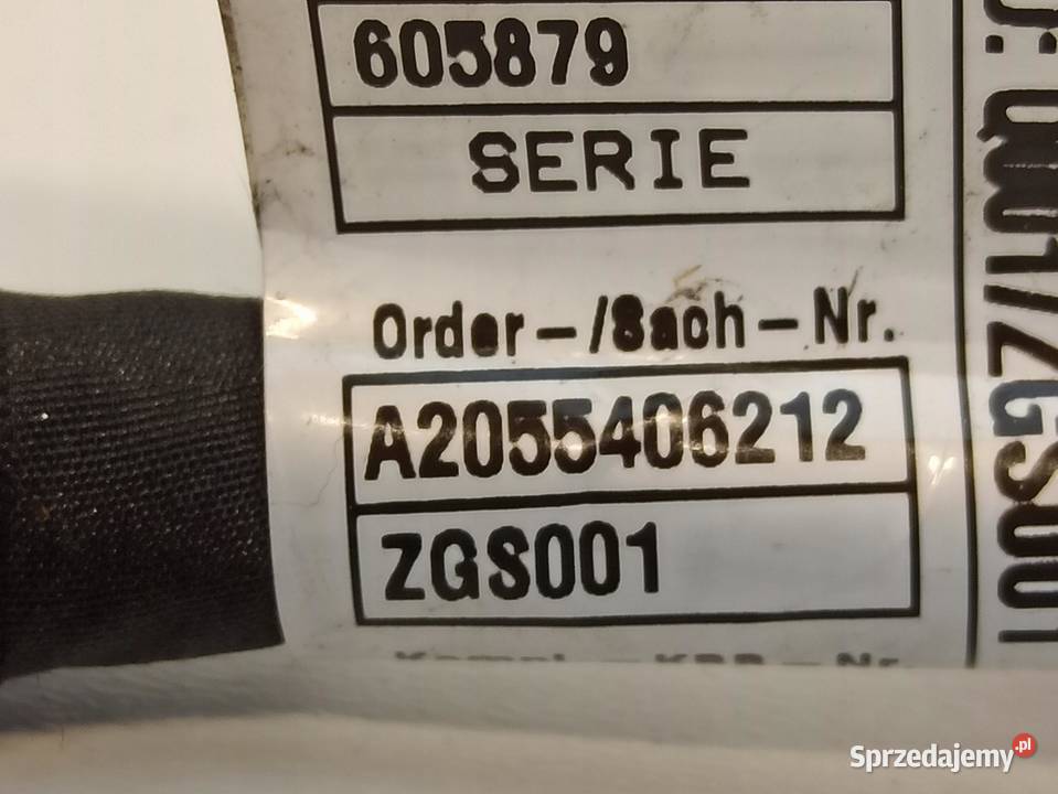 MERCEDES W205 KLEMA PLUSOWA A2055406212 osobowe