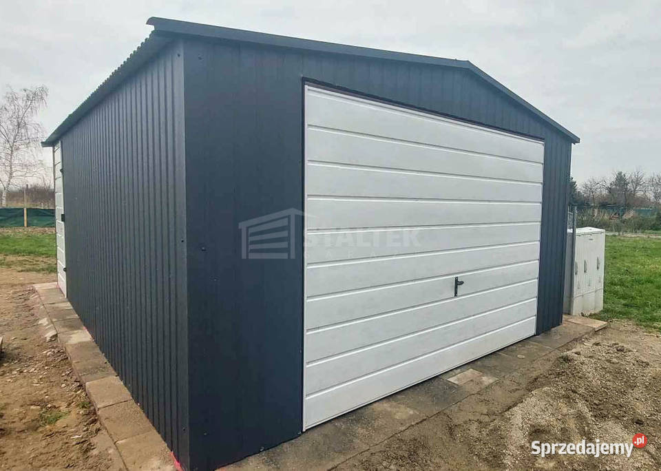 Garaz blaszany 45x5m brama uchylna antracyt Nieruchomości