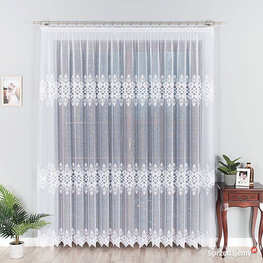 Firana zakładana z szarfami szycie firan firany dolnośląskie Wrocław