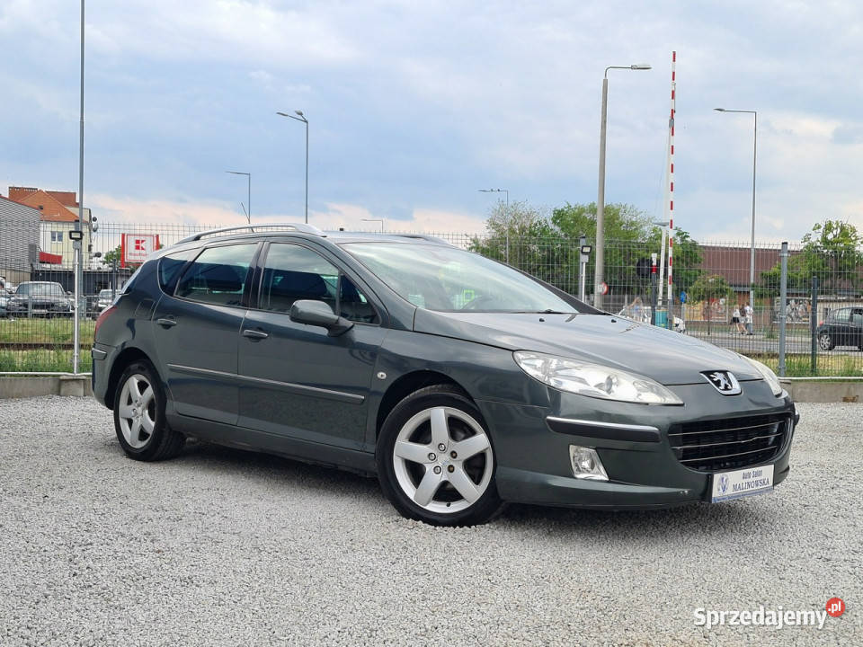 Peugeot 407 SW Automat 20 HDI SzklanyDach Navi zielony Peugeot Wągrowiec