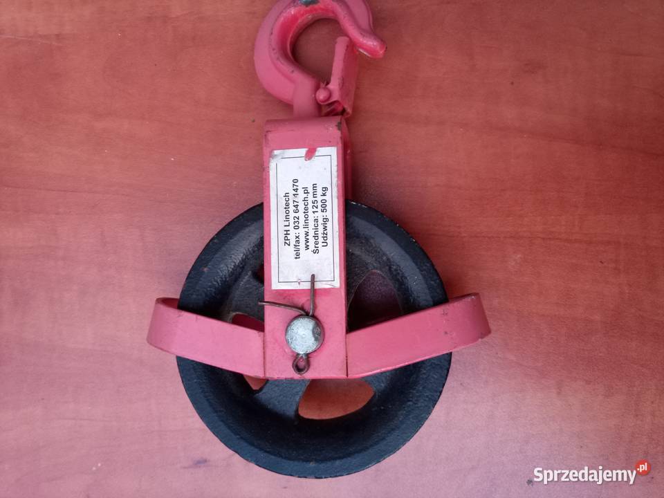 Rolka do wyciągu z hakiem 125mm 500 LINOTECH Bydgoszcz
