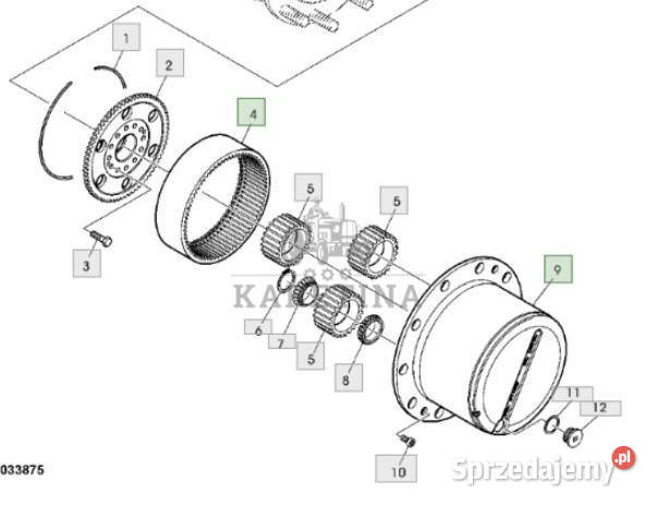 John Deere 6230 6630 Układ Planetarny Przedniego Jastrzębniki