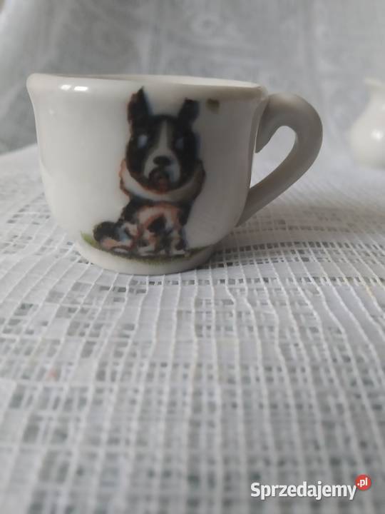 Porcelana miniaturowa do herbaty dzieci retro biały Akcesoria do herbaty