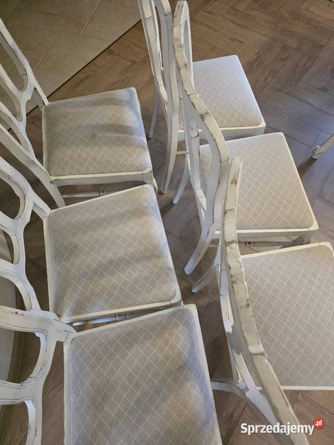 Krzesła ludwikowskie 6 shabby chic Wrocław