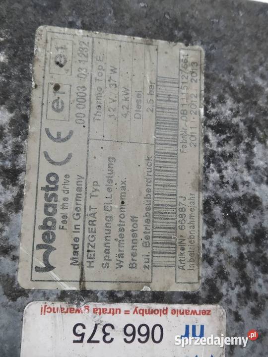 OGRZEWANIE POSTOJOWE 66887J 000003031232 Suzuki