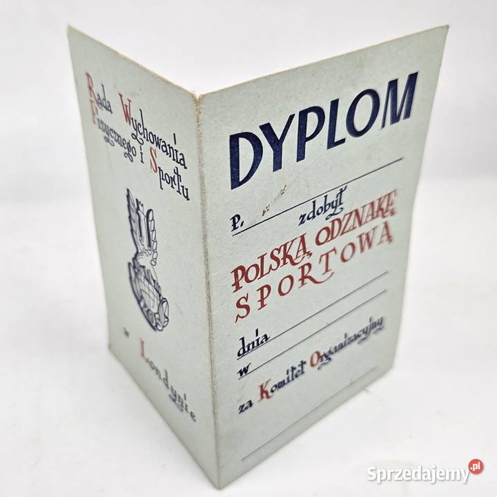 Dyplom Polskiej Odznaki Sportowej na emigracji Bronisze