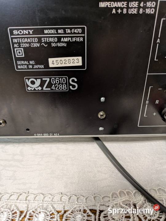 Sony TA F470 Wzmacniacz Poddębice