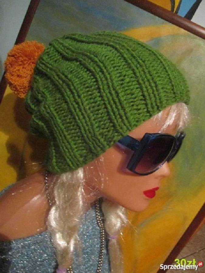 Czapki hand madeczapka włóczka Łódź