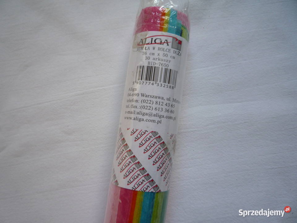 Bibuła gładka 25 arkuszy 50x76 10 arkuszy 34x48 Szczecin