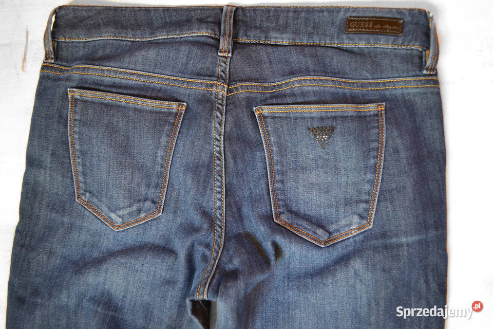 granatowe spodnie jeansy Guess dzwony M retro mazowieckie Warszawa
