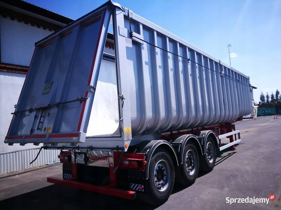 Naczepa wywrotka aluminiowa wanna łódka 53m3 wywrotki Mikołajki