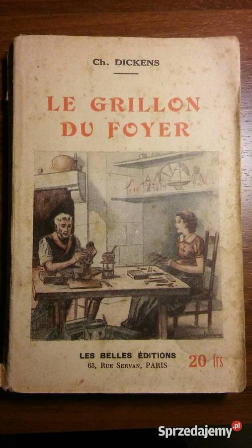 Zabytkowa książka - Charles Dickens - Le Grillon du Foyer