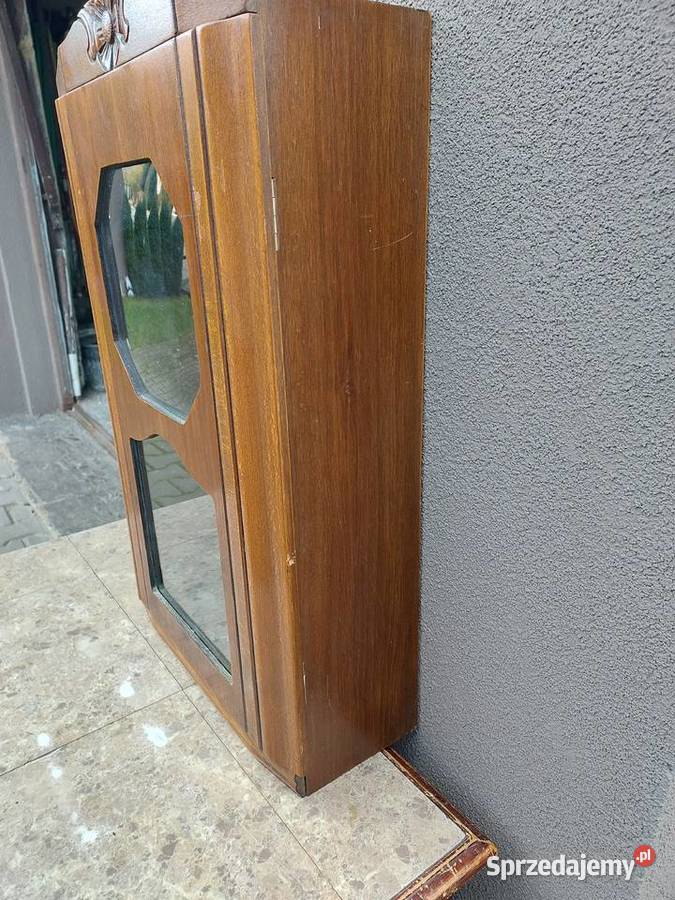 Stara szafka witrynka z obudowy francuskiego Tczew