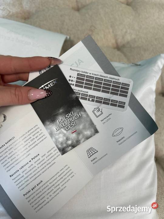 Poduszka z puchu gęsiego trzykomorowa Notte Luna