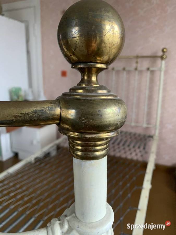 Antyczne Łóżko Metalowo Mosiężne pomorskie Pinczyn sprzedam