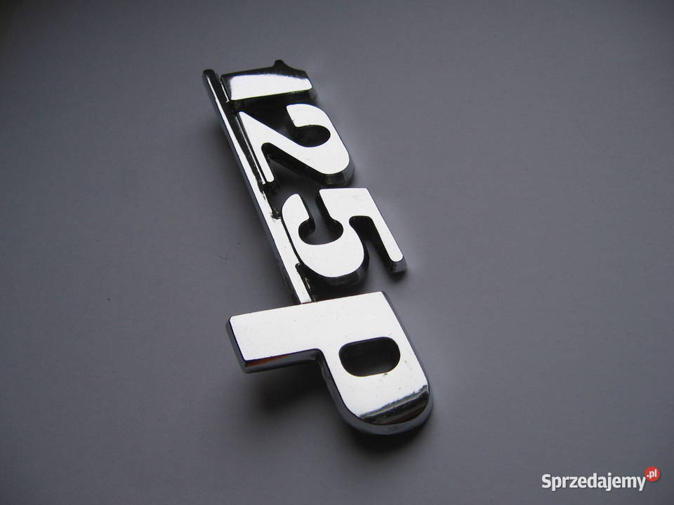 Fiat 125p Polmo FSO stary napis chrom auto PRL Przemyśl sprzedam