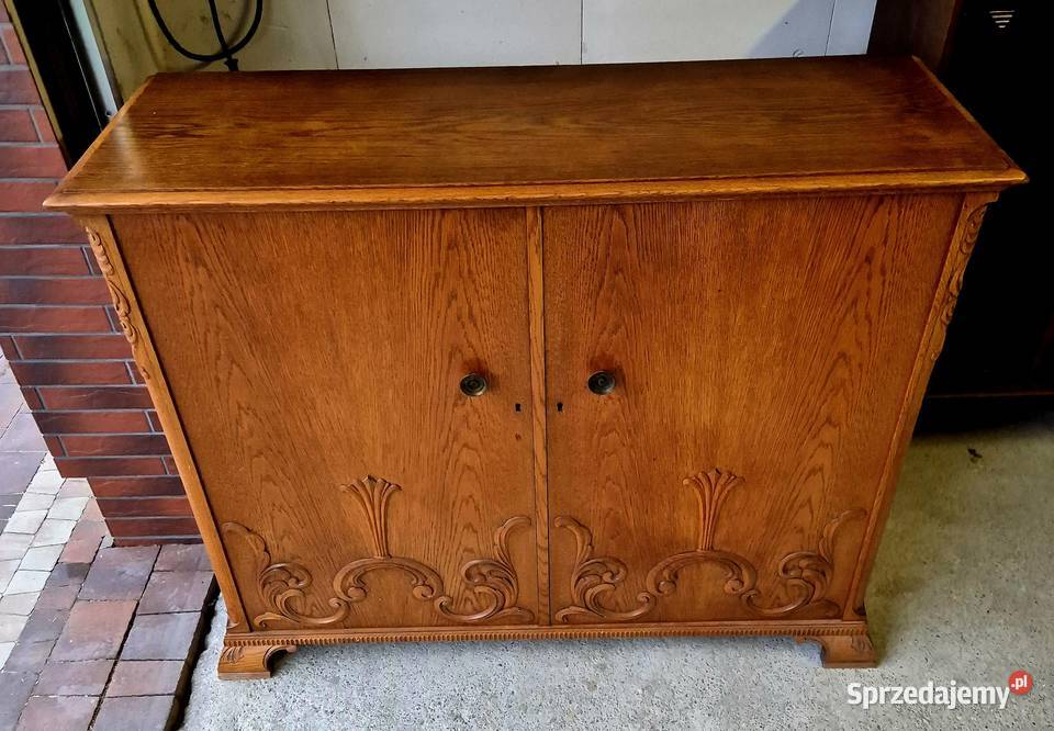 Stara komoda dębowa z rzeźbieniami Bydgoszcz sprzedam