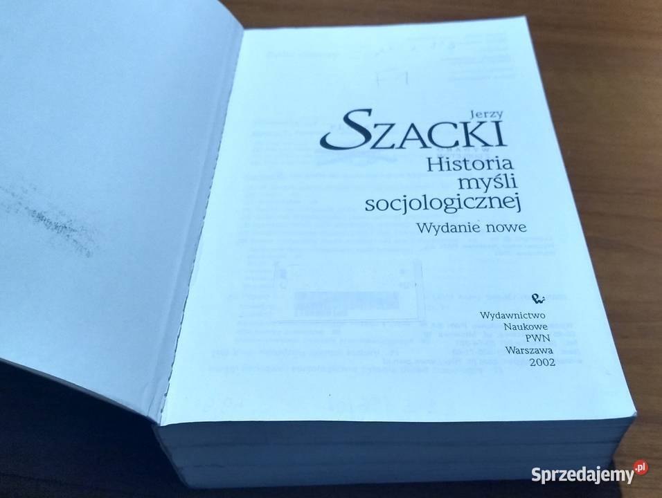 Historia myśli socjologicznej Jerzy Szacki 2002 Gdańsk