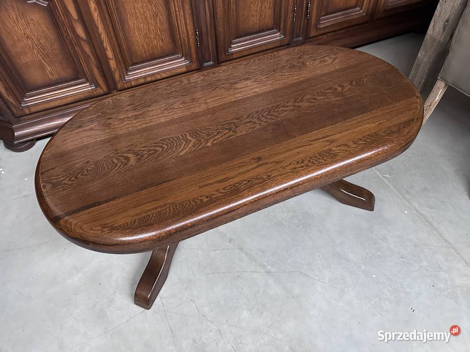 Masywna owalna ława blat 6 Sławoszewek