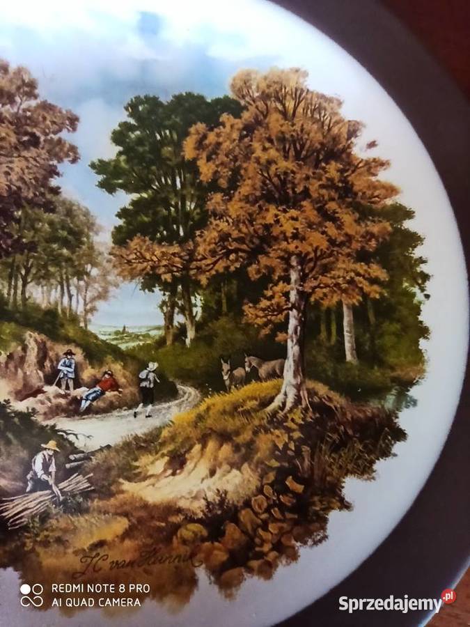 Talerz z drwalami w lesie Lancaster Gdańsk sprzedam