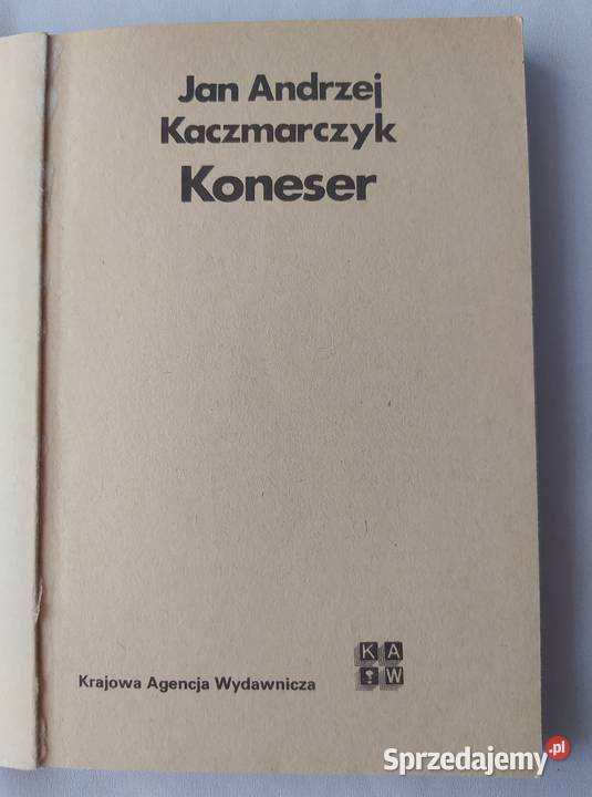 KONESER Jan Andrzej Kaczmarczyk Rok wydania 1983