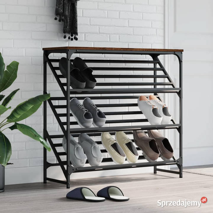 Stojak na buty brązowy dąb 90x30x85 WM833432 Warszawa