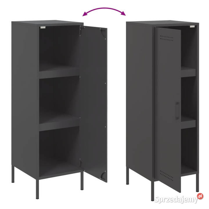 Szafka czarna 36x39x113 stal WM843006