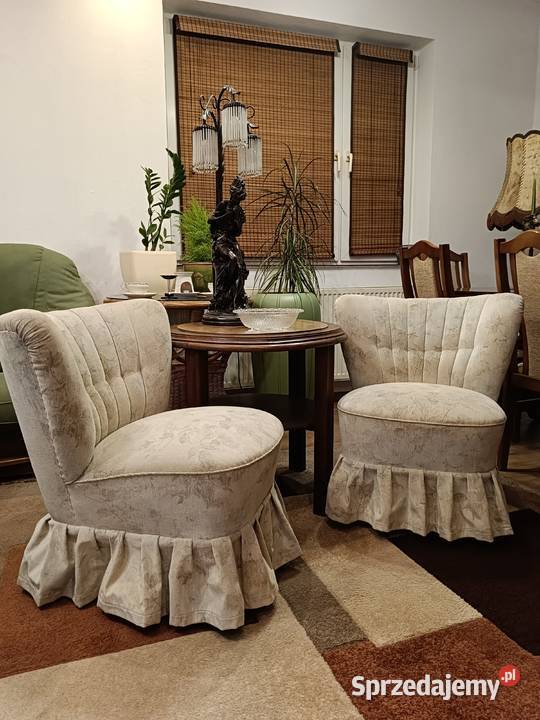 Fotel klubowy muszelka Vintage lata 60 PRL 77cm kujawsko-pomorskie Lipno