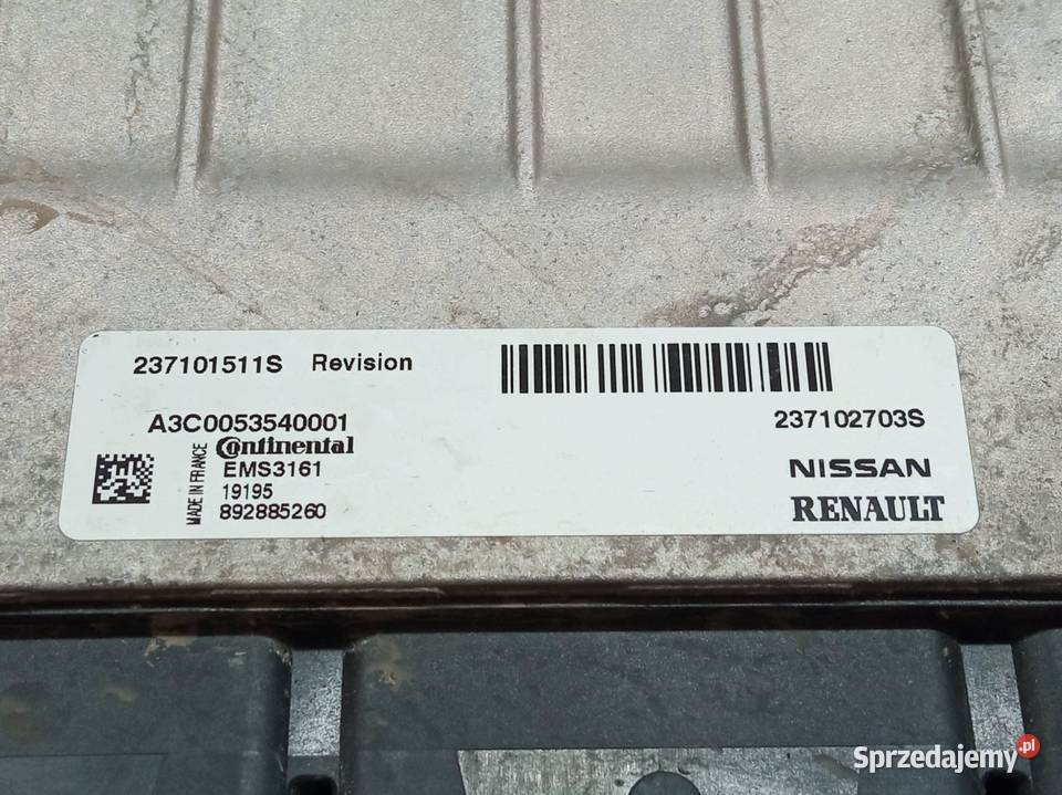 STEROWNIK SILNIKA 237101511S 237102703S Sterowniki