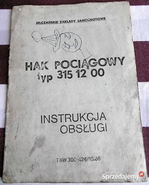 Instrukcja obsługi Hak pociągowy typ 315 12 00 Książki i Podręczniki wielkopolskie